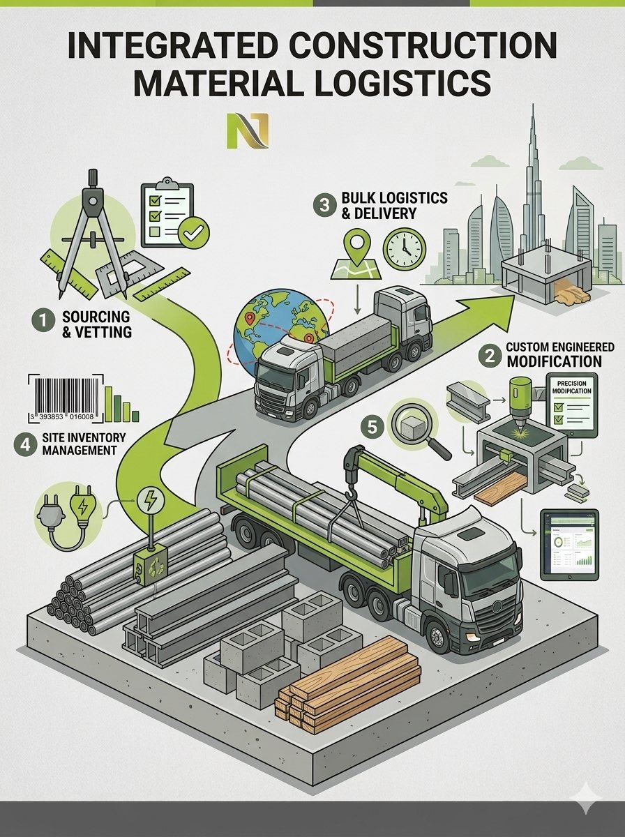 Navigating Scale: Optimizing Workflows with Commercial Building Supply Logistics Dubai